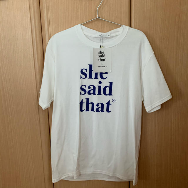 値下げ Lサイズ she said that niko and… Tシャツ