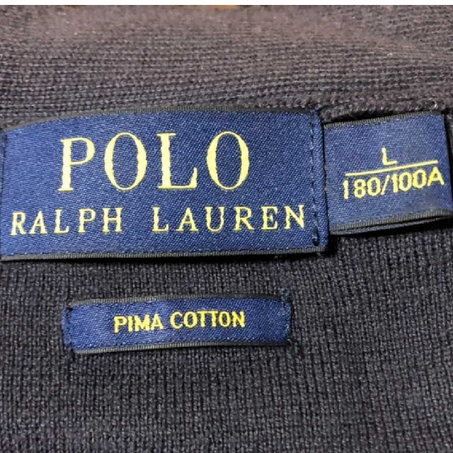 POLO RALPH LAUREN(ポロラルフローレン)のポロ　ラルフローレン　ニットカーディガン ネイビー　アメトラ　 メンズのトップス(ニット/セーター)の商品写真