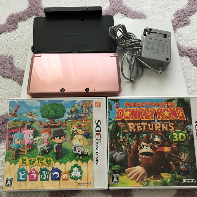 任天堂3DS ピンク　ソフト2本セット