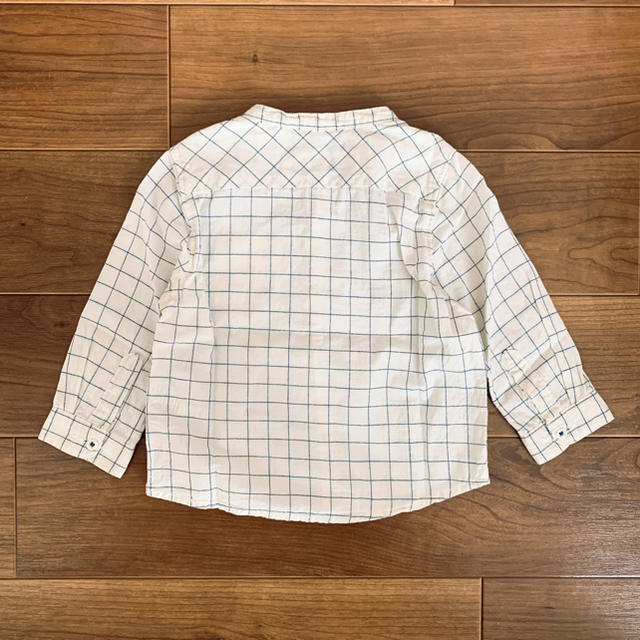 ZARA KIDS(ザラキッズ)のちゃん様専用★Zara baby チェック柄コットンシャツ　6-9month キッズ/ベビー/マタニティのベビー服(~85cm)(シャツ/カットソー)の商品写真