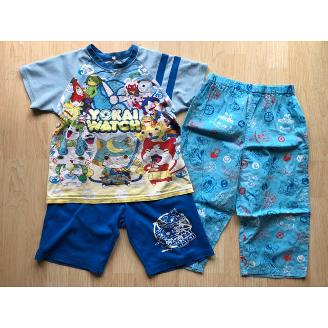 妖怪ウォッチ半袖パジャマ3点セット 130 キッズ/ベビー/マタニティのキッズ服男の子用(90cm~)(パジャマ)の商品写真