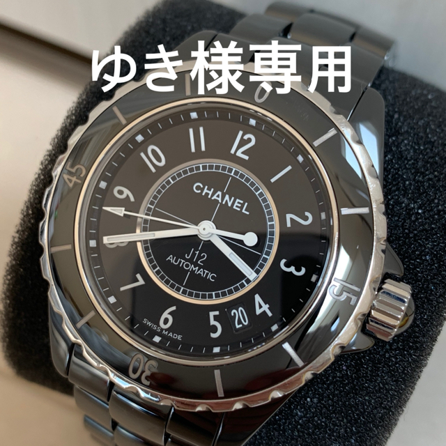 シャネル CHANEL H1182 J12 ピンクサファイアベゼル 自動巻き メンズ 良品 _763774