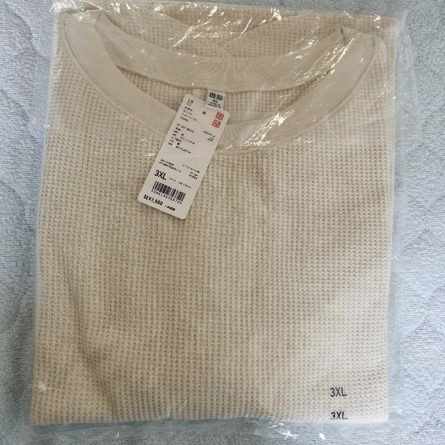 UNIQLO(ユニクロ)の新品★ユニクロ　ワッフルクルーネックT(７分袖) レディースのトップス(Tシャツ(長袖/七分))の商品写真