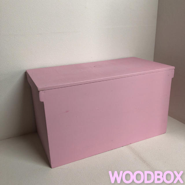ウッドボックス ウッド ピンク♡ 収納箱 木製 新品 お買い得！