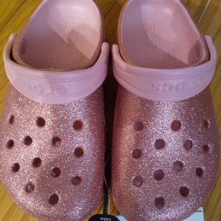 クロックス(crocs)の新品★クロックス   ラメピンク  (サンダル)