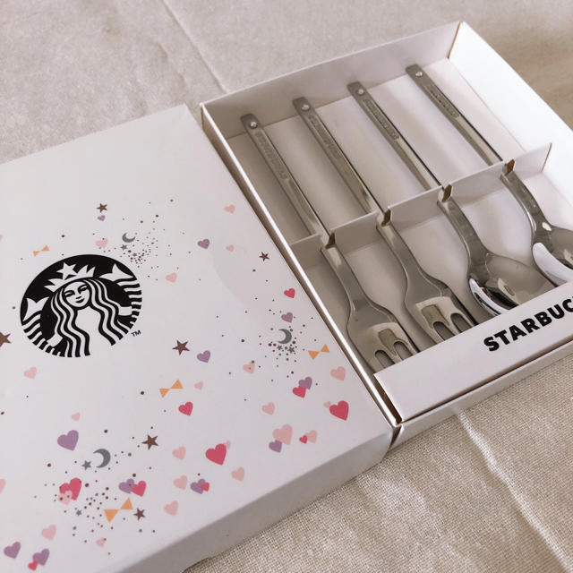 Starbucks Coffee(スターバックスコーヒー)の断捨離⭐️最終値下げスターバックスフォークスプーンセット キッズ/ベビー/マタニティの授乳/お食事用品(スプーン/フォーク)の商品写真