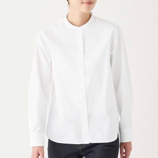 ムジルシリョウヒン(MUJI (無印良品))の無印良品　ブロードスタンドカラーシャツ M(シャツ/ブラウス(長袖/七分))