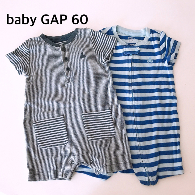 babyGAP(ベビーギャップ)のbaby GAP☆60カバーオール2枚セット キッズ/ベビー/マタニティのベビー服(~85cm)(カバーオール)の商品写真