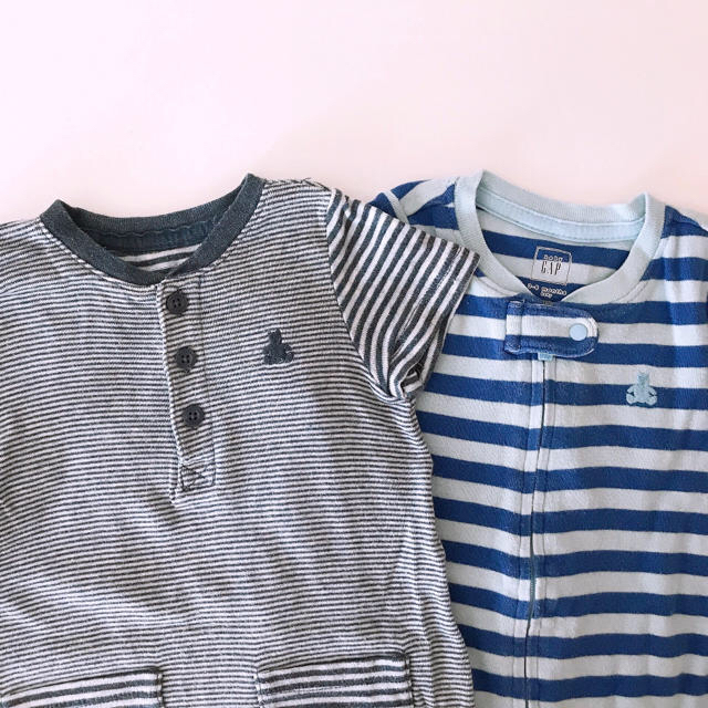 babyGAP(ベビーギャップ)のbaby GAP☆60カバーオール2枚セット キッズ/ベビー/マタニティのベビー服(~85cm)(カバーオール)の商品写真