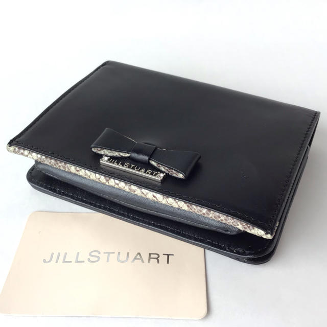 JILLSTUART 折り財布 ブラック 新品 がま口 財布 パイソン