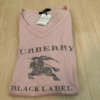 バーバリーブラックレーベル(BURBERRY BLACK LABEL)のBurberry ピンクTシャツ　サイズL(Tシャツ/カットソー(半袖/袖なし))