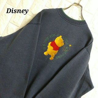 ディズニー(Disney)のディズニー くまのプーさん 刺繍 スウェット トレーナー USA古着(スウェット)