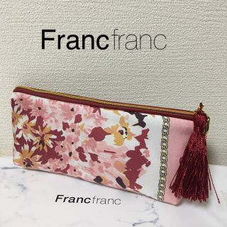 フランフラン(Francfranc)のフランフラン ⭐️ペン＆アイグラスケース タッセル付き ピンク(ペンケース/筆箱)