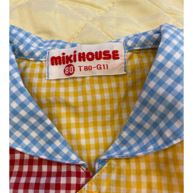 mikihouse(ミキハウス)のセーラーカラーチェックシャツ キッズ/ベビー/マタニティのベビー服(~85cm)(シャツ/カットソー)の商品写真
