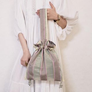 サンタモニカ(Santa Monica)の❤️GWセール　ワンハンドル　シースルー巾着BAG（ライトパープル）(バッグ)