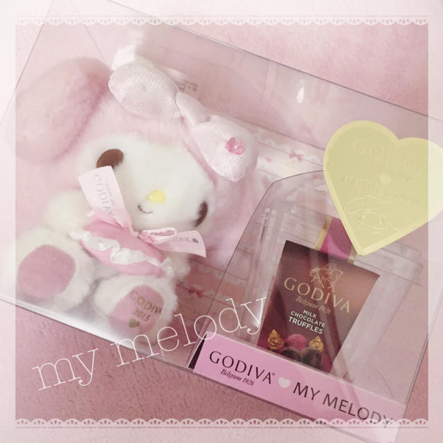 マイメロディ ♡ GODIVA エンタメ/ホビーのおもちゃ/ぬいぐるみ(キャラクターグッズ)の商品写真