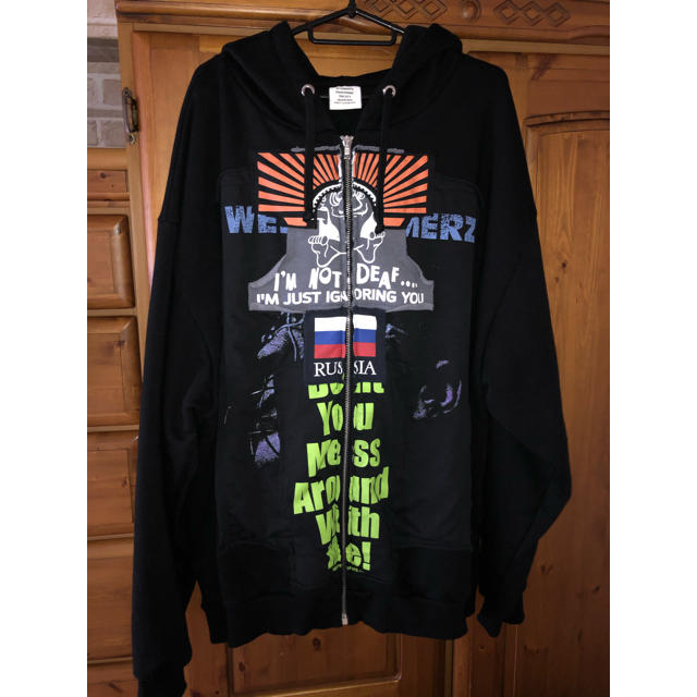 vetements パッチワークパーカー　サイズs約66cm身幅