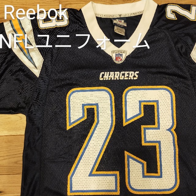 Reebok(リーボック)のReebok　NFL ユニフォームchargers Ｓサイズ　23　jammer スポーツ/アウトドアのスポーツ/アウトドア その他(アメリカンフットボール)の商品写真