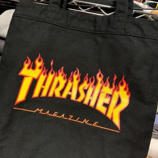 スラッシャー(THRASHER)のTHRASHER ファイヤーパターン トートバッグ 90's 80's 古着(トートバッグ)