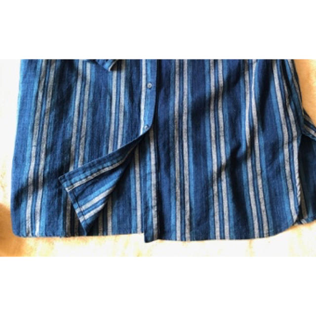 笹倉玄照堂　藍染め　シャツジャケット レディースのトップス(シャツ/ブラウス(長袖/七分))の商品写真