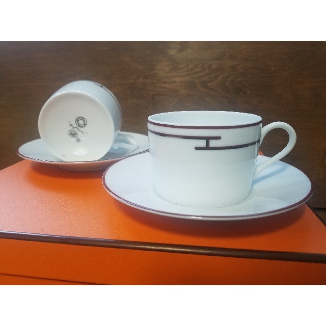 【未使用品】HERMES　エルメス　カップ&ソーサー　C&S　リズム　ペア