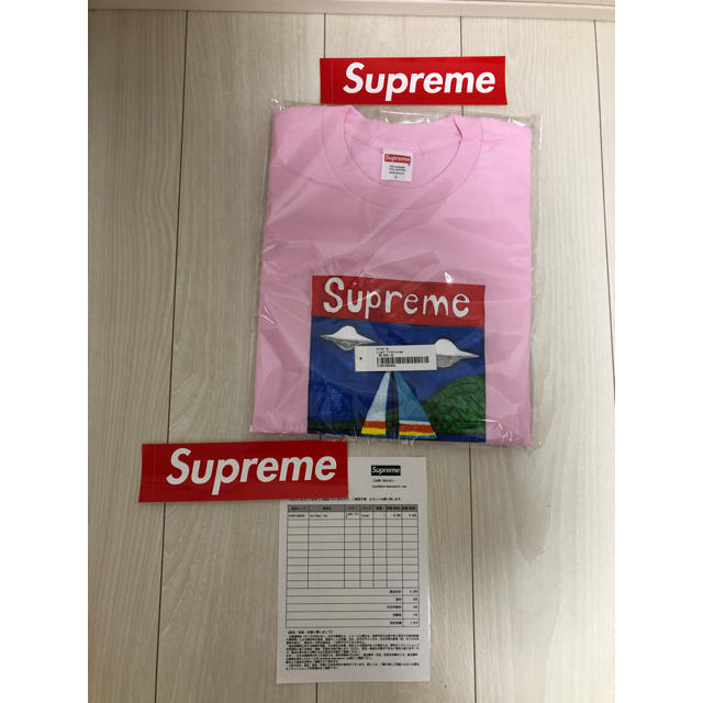 supreme Sailboat Tee pink LTシャツ/カットソー(半袖/袖なし)