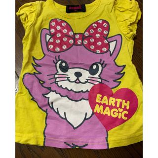 アースマジック(EARTHMAGIC)の即決★アースマジック★ピンキーちゃんのキラキラTシャツ★90サイズ(Tシャツ/カットソー)