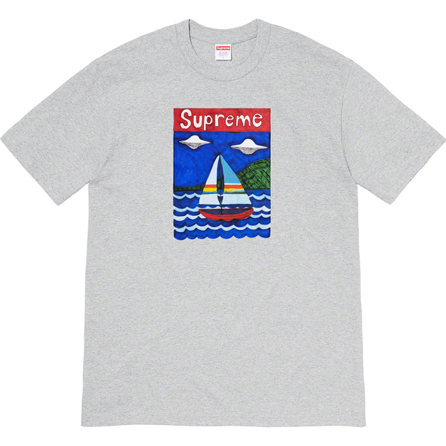 Supreme 2020SS Sailboat Tee Heather Grey