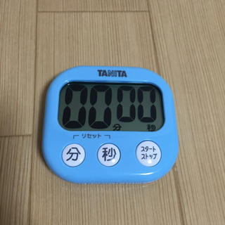 【美品】タニタ キッチンタイマー ブルー(調理道具/製菓道具)