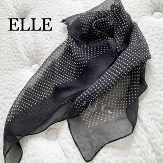 エル(ELLE)のELLEエル黒ドット柄大人なシルクスカーフエポカ CHANELトゥモローランド(バンダナ/スカーフ)