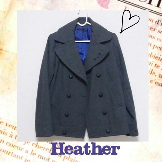 heather(ヘザー)の送込！美品 ヘザー♡スタッズ付Ｐコート レディースのジャケット/アウター(ピーコート)の商品写真