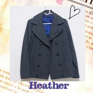 ヘザー(heather)の送込！美品 ヘザー♡スタッズ付Ｐコート(ピーコート)