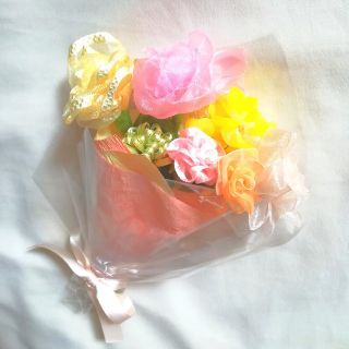 リボンフラワーの花束［mini］やわらかmixカラー 母の日ギフトおすすめ(その他)