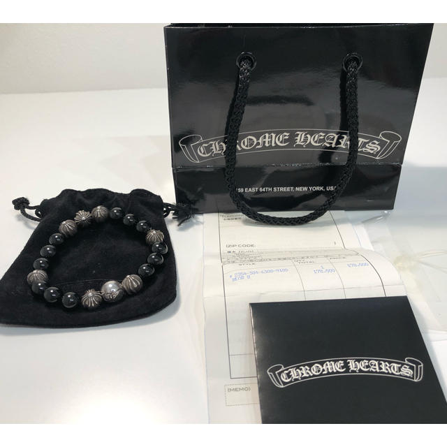 Chrome Hearts(クロムハーツ)の美品　本物　クロムハーツ 数珠　ブレスレット　インボイス原本無修正 メンズのアクセサリー(ブレスレット)の商品写真