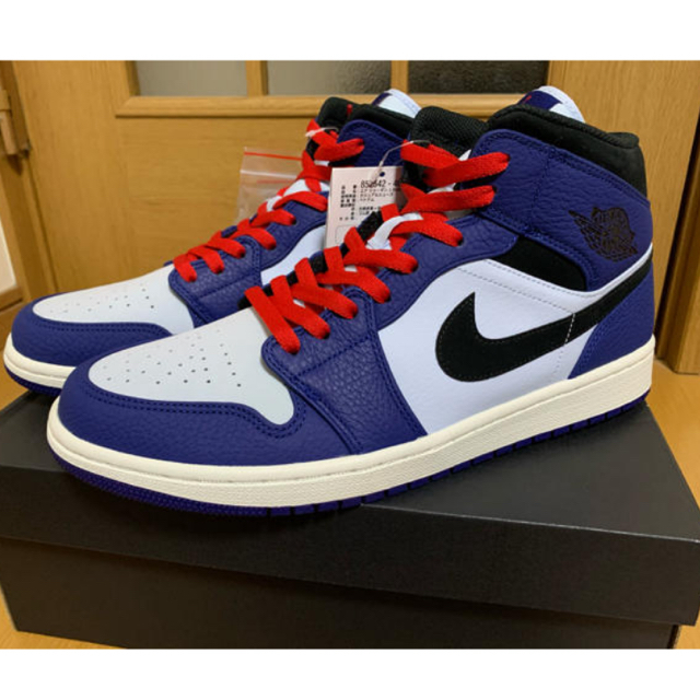 NIKE(ナイキ)のAIR JORDAN 1 MID ２足  メタリック　ブルー メンズの靴/シューズ(スニーカー)の商品写真