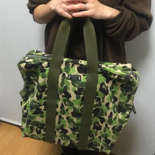 アベイシングエイプ(A BATHING APE)のA BATHING APE PORTER ダブルネーム　トートバッグ(トートバッグ)