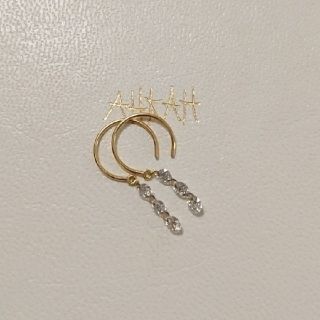 【美品】アーカーAHKAH　ベアピアス　ダイヤ　18k