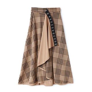 アメリヴィンテージ(Ameri VINTAGE)のAmeri RAFFLE FLARE CHECK SKIRT(ロングスカート)