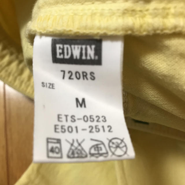 EDWIN(エドウィン)のエドウィン　レモンイエロー　綿パンツ メンズのパンツ(デニム/ジーンズ)の商品写真