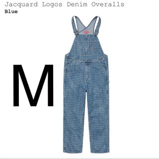 シュプリーム(Supreme)のM supreme オーバーオール Jacquard Logos Denim(サロペット/オーバーオール)