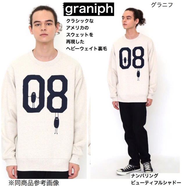 Design Tshirts Store Graniph Graniph トレーナー ナンバリングビューティフルシャドー Mサイズの通販 By Shibakengao S Shop グラニフならラクマ