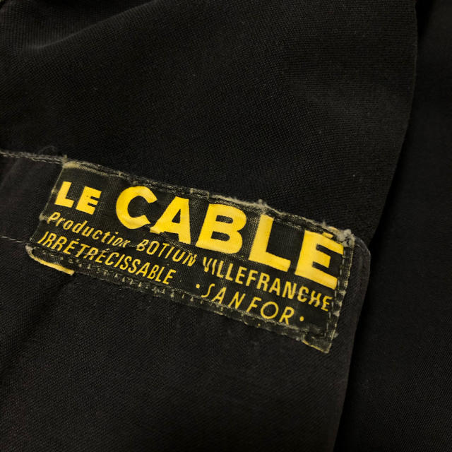 希少　ビンテージ　ブラックモールスキンジャケット　moleskin　リペア　白糸 メンズのジャケット/アウター(カバーオール)の商品写真