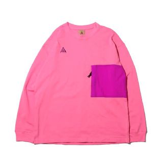 ナイキ(NIKE)の【美品】Nike ACG 長袖Tシャツ ピンク×パープル S ナイキ  レア(Tシャツ/カットソー(七分/長袖))