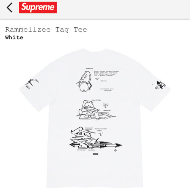 supreme  Rammellzee Tag Tee  ブラック