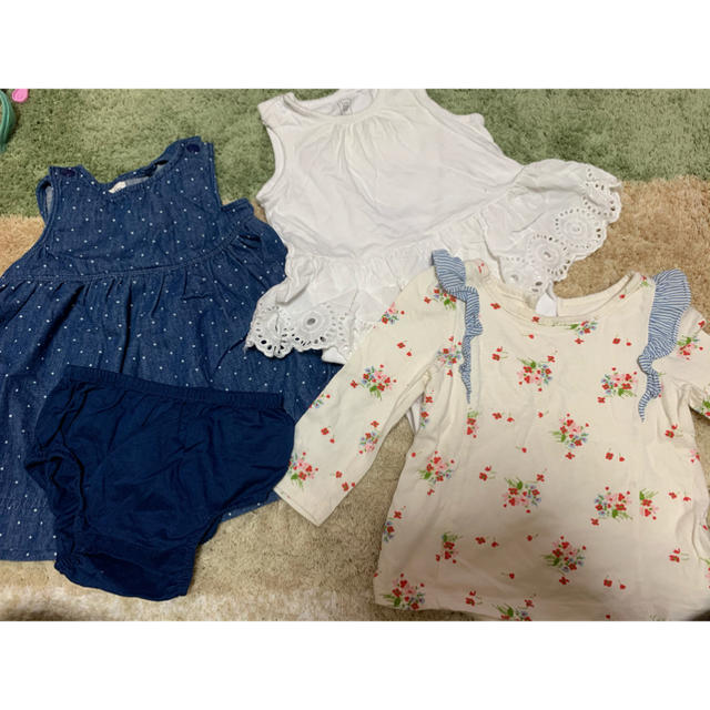 babyGAP(ベビーギャップ)のgapbaby 女の子　3点セット キッズ/ベビー/マタニティのベビー服(~85cm)(ロンパース)の商品写真