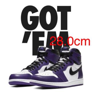 ナイキ(NIKE)のNIKE AIR JORDAN 1 COURT PURPLE 28.0(スニーカー)