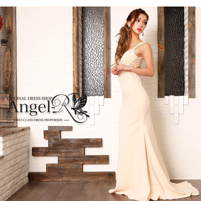 AngelR(エンジェルアール)の新品 エンジェルアール ドレス キャバドレス キャバ嬢 ベージュ レディースのフォーマル/ドレス(ナイトドレス)の商品写真