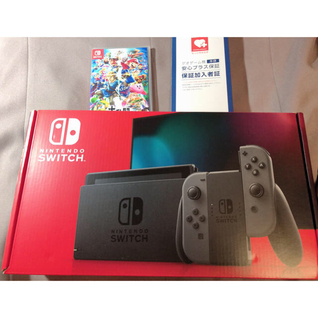 【美品】NINTENDO Switch  新型（スマブラ＋延長保証有）