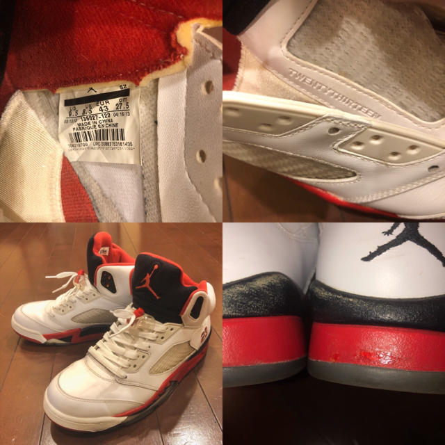 エアジョーダン5 Fire Red 2013 黒ベロ air jordan5 2