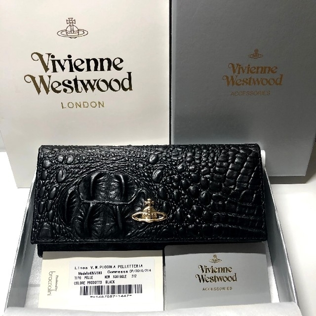 ヴィヴィアン Vivienne クロコ柄 正規品 新品 長財布 黒